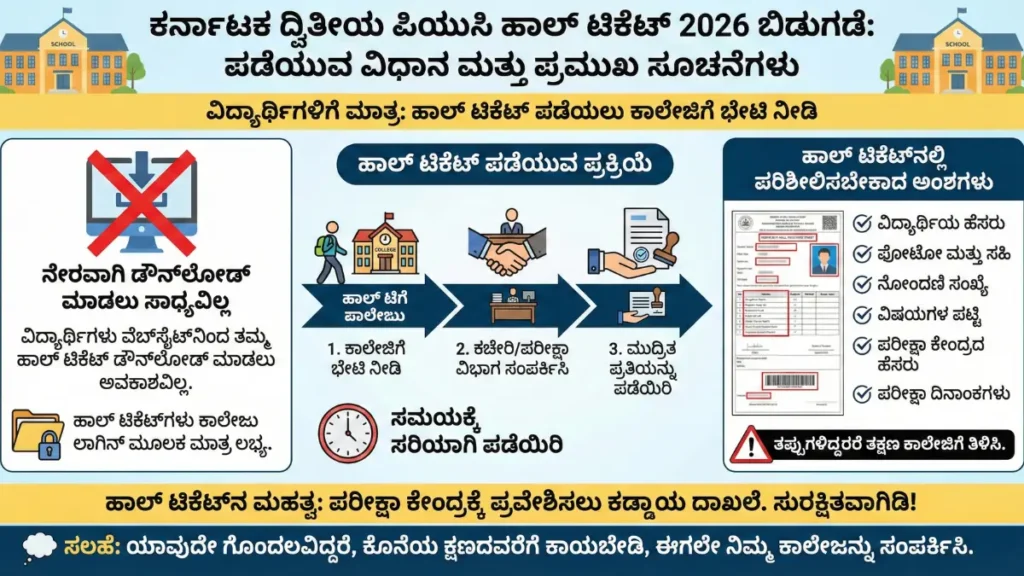 karnataka 2nd PUC hall ticket released check details