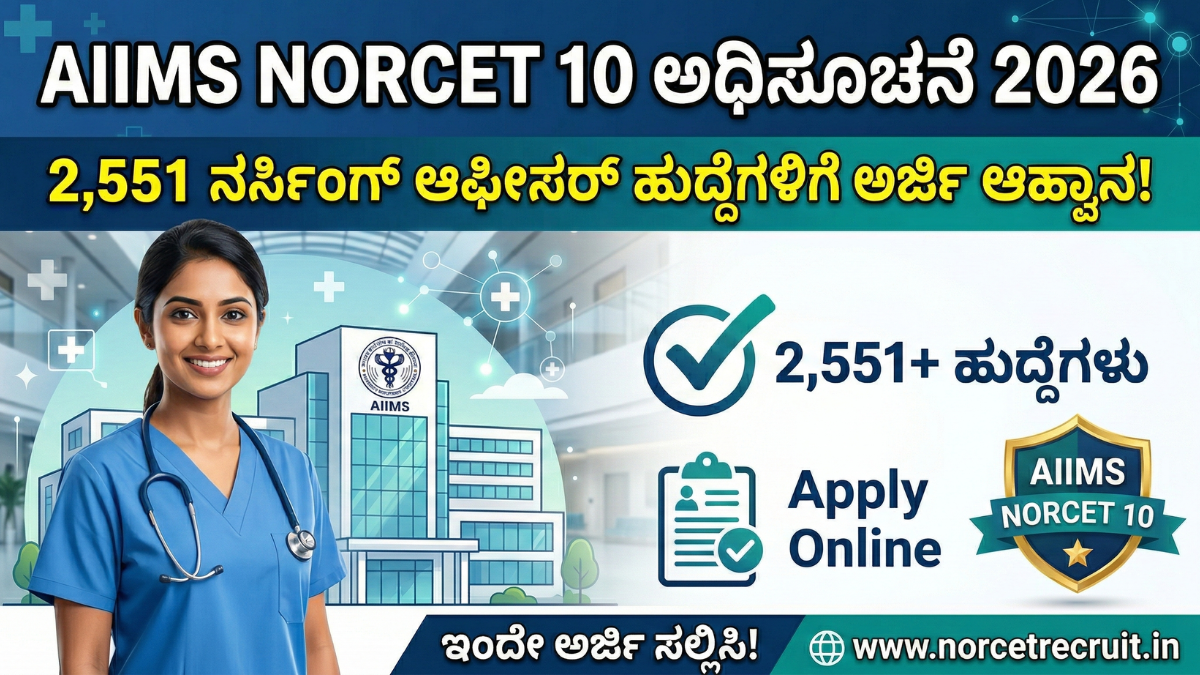 IIMS NORCET 10 Recruitment Notification 2026